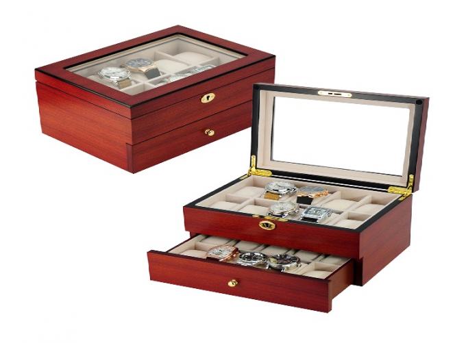 High End Watch Packing Box for 20 Watches Storage , Empty Watch Boxes