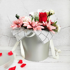 Flower Packaging Paper Cylinder Box Biodegradable With Aqueous Coating
