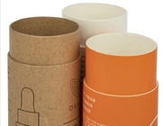 Speciality Paper Orange Round Kraft Boxes OEM ODM Available