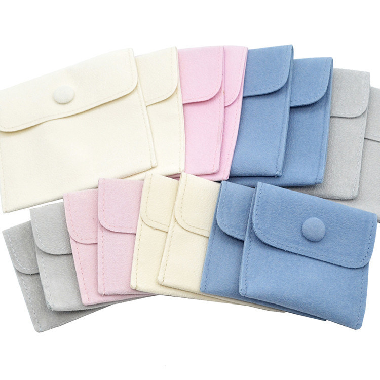 Microfiber Jewelry Packaging Pouch Envelope Suede Charms Packing