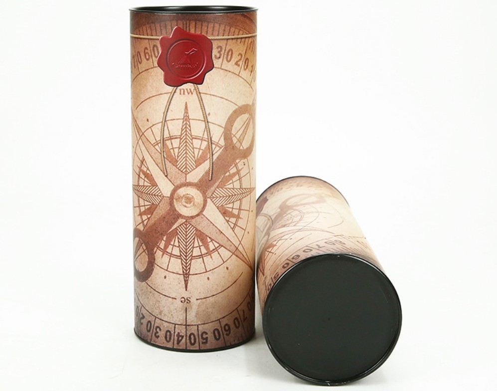 Carefully Crafted Wine Cylinder Gift Box With Custom Shaped
