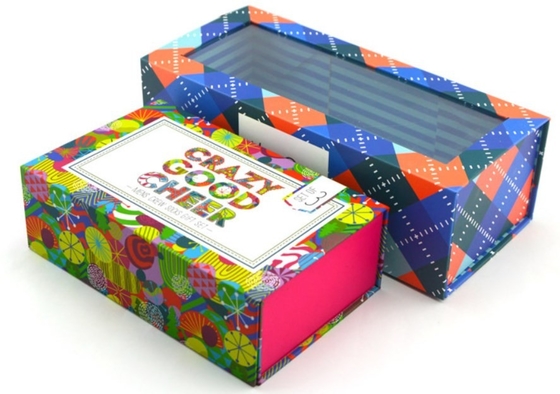 SGS Decorative Empty Hard Cardboard Gift Boxes With Magnetic Closure
