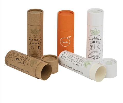 Packaging Wine Cylinder Box , Dia9.9cm 88.5g Cylinder Kraft Box