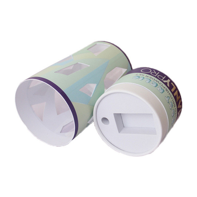 Glossy Lamination Paper Cylinder Box Round Makeup Brush Tube Case