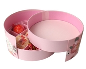 Multifunctional Cylinder Shaped Corrugated Box , Round Jewelry Case 4color Offset Printing