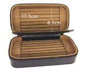 Perfect Craftsmanship Leather Gift Box Zipper Jewelry Case With Silk Screen Logo