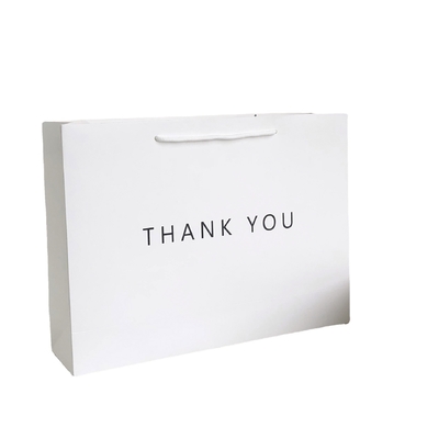 Exquisite Workmanship Retail Paper Bags With Handles , Square Gift Bags With Handles