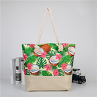 Heavy Duty Reusable Canvas Tote Bags , Silkscreen Linen Shopping Bags