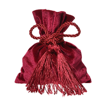 Pink Velour Custom Drawstring Jewelry Bags Pouch Velvet With Tassel