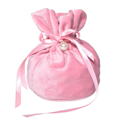 Colorful Odorless Fabric Drawstring Gift Bags Small Velvet Material