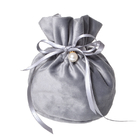 Colorful Odorless Fabric Drawstring Gift Bags Small Velvet Material