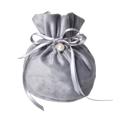 Colorful Odorless Fabric Drawstring Gift Bags Small Velvet Material