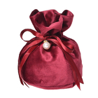 Colorful Odorless Fabric Drawstring Gift Bags Small Velvet Material