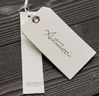 polyester cotton Custom Hang Tags With String , clothing swing tags
