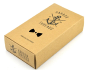Kraft Paper Bow Tie Subscription Box With Screen Printing SGS Approved