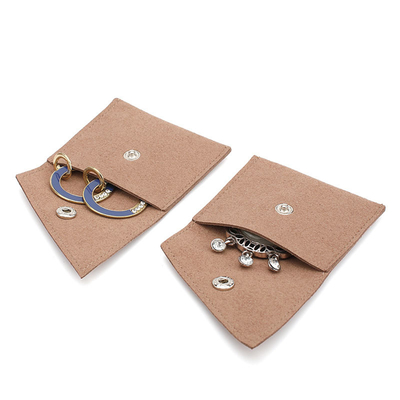 Cute Microfiber Jewelry Pouch , 5x7cm gift Suede Envelope Bag