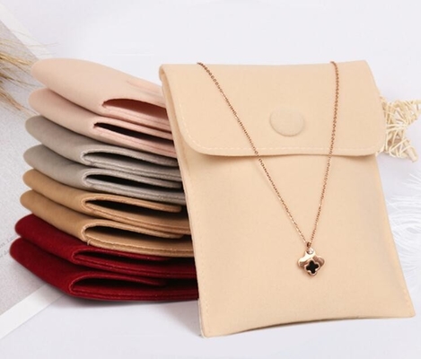 OEM ODM DOUBLE SIDES VELVET ENVELOPE FABRIC DRAWSTRING GIFT BAGS RED COLOR