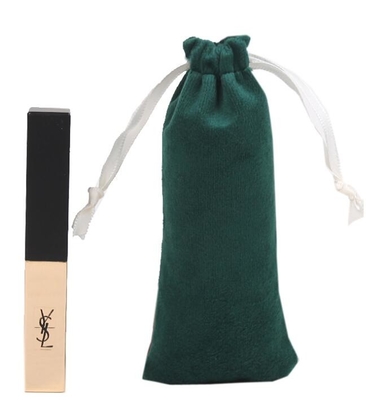 Customized Black Fabric Drawstring Gift Bags Long Velvet Pen Bags