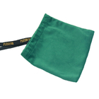 8x12cm Fabric Drawstring Gift Bag Custom Silk Screen Printed Logo Dark Green Velvet  Gift Packaging Bag