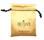 7x9cm (2.7x3.5inch) Jewelry Drawstring Pouch Promotional Small Gold Satin Bag With Logo Fabric Drawstring Gift Bags