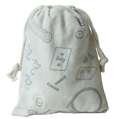 Custom Organic Off White Cotton Drawstring Promotional Bag Fabric Drawstring Gift Bags