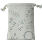 Custom Organic Off White Cotton Drawstring Promotional Bag Fabric Drawstring Gift Bags