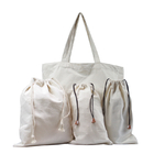 Washable Eco Friendly Bags With Drawstring Cotton Reusable Produce Bags Zero Waste,Canvas Fabric Drawstring Gift Bags