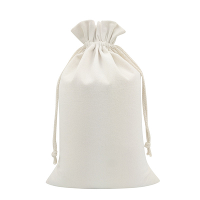 Friendly Custom Gift Canvas Cotton Mini Large Capicity Drawstring Packaging Bags Fabric Drawstring Gift Bags