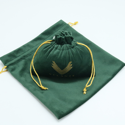 Soft Velvet Drawstring Promotional Bag , 10x15cm Velour Shoes Bag