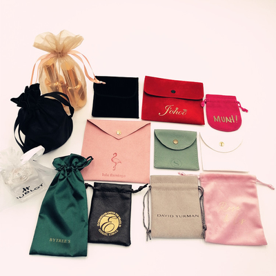 25x30cm Cosmetic Drawstring Pouch , Custom Jewelry Gift Packing Bag