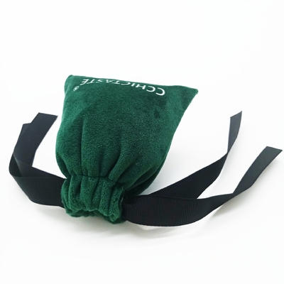 25x30cm Dark Green Velvet Pouch , HY Jewelry Srorage Bag