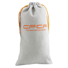 Reusable Gray Velvet Fabric Drawstring Gift Bags For Travel SGS