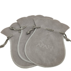Round OEM Lash Fabric Drawstring Gift Bags Custom Logo HY