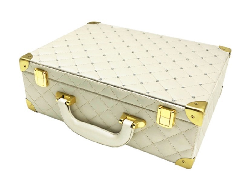 Impervious PU Leather Makeup Box Luxury Packaging Auger Cases