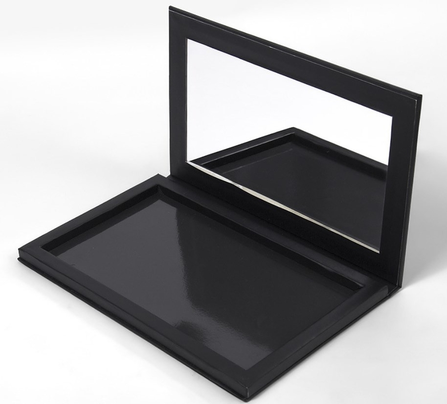 SGS Magnetic Cosmetic Gift Box 2mm Cardboard Eyeshadow Packaging With Mirror